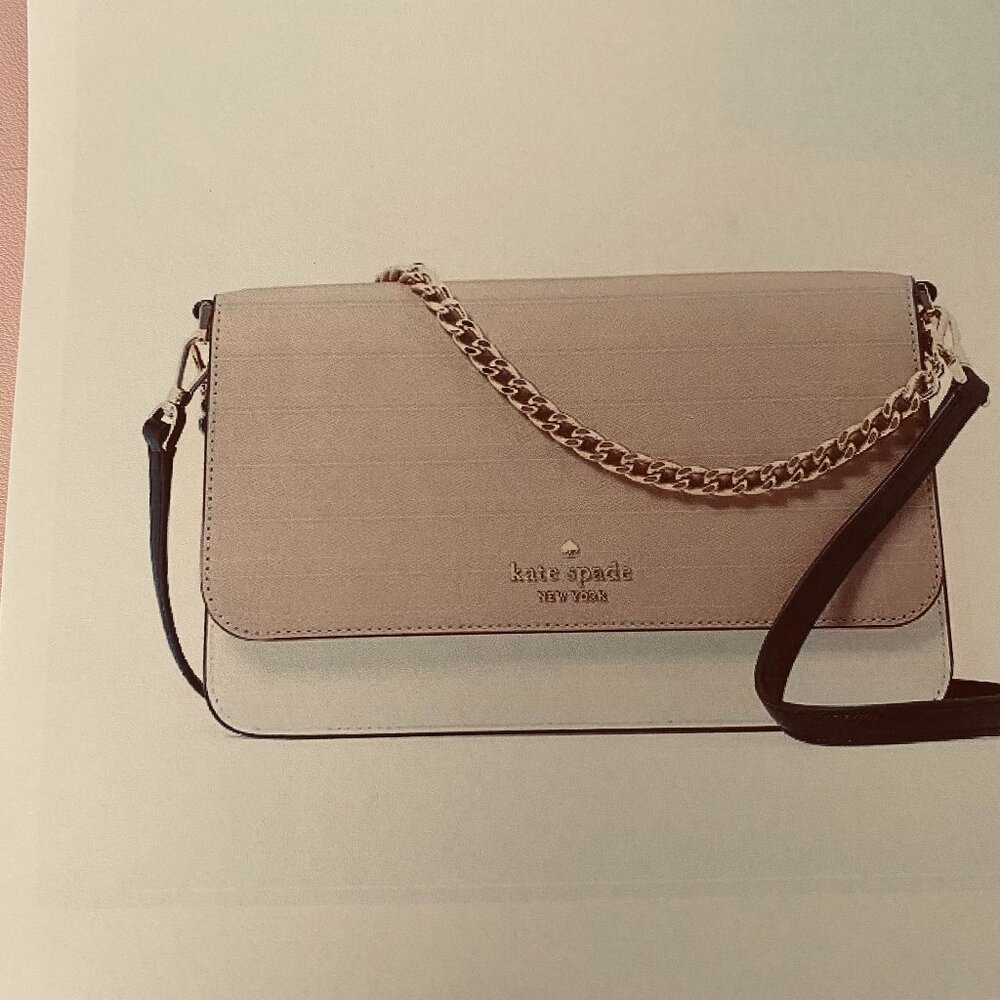 KATE SPADE "MADISON" CROSSBODY  -  NEW!!!  MED. SIZE HAZELNUT MULTI COLOR